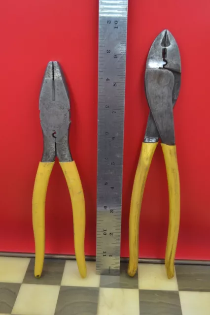 Ideal Crimper #429 & Ideal Lineman Pliers #420 Lot Usa Made