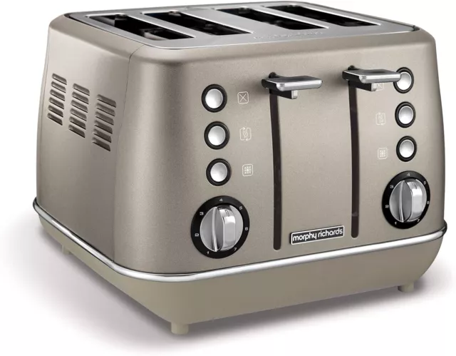 MORPHY RICHARDS Evoke Premium 4-Slice Toaster - Platinum 240103