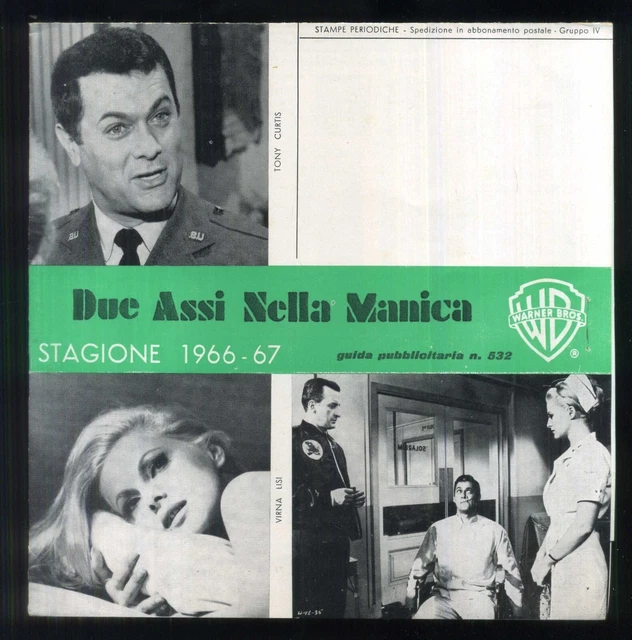 Cinema Guida Pubblicitaria Warner Bros - Virna Lisi  Tony Curtis