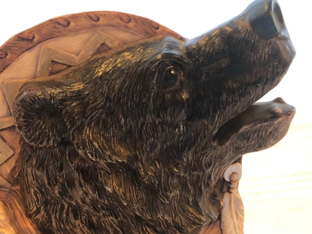 Hand Painted Ceramic Bear Power Animal Figurine