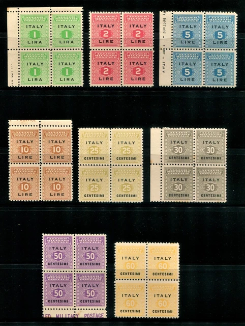 ITALY 1940s -  Stamps Allied Military Occupation Army - MNH