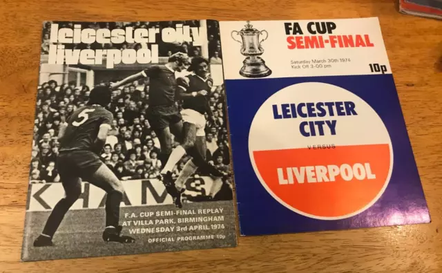 1974 FA Cup Semi Final + Replay Leicester City v Liverpool