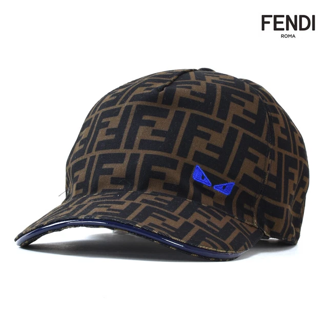 FENDI Baseball Cap Zucca Pattern Men's Hat Brown FENDI CAP