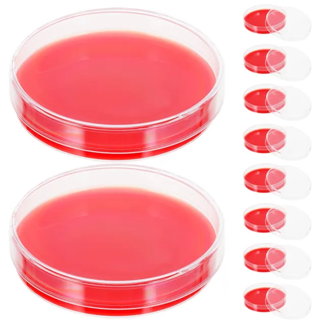 10 Pcs Blood Agar Plate Laboratory Petri Dish Plastic Dishes