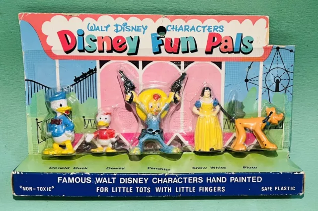 Vtg Marx Disneykins Disney Fun Pals New Donald Dewey Panchito Snow White Pluto