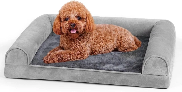 Dog Bed for Large Dogs, Orthopedic Dog Bed with Nonskid Bottom, Bolster Couch Pe