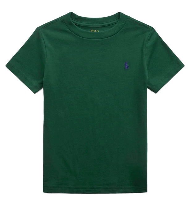 Polo Ralph Lauren Rl Ragazzi Bambini Manica Corta Verde T Shirt Large 14-16 Anni