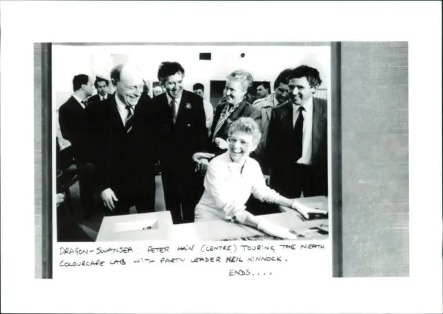 Neil Kinnock with Peter Hain. - Vintage Photograph 1643629