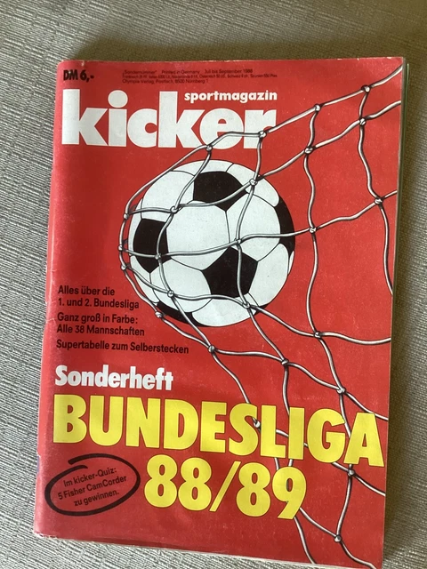 ALMANACCO PRESENTAZIONE BUNDESLIGA Campionato Germania Calcio 1988/89