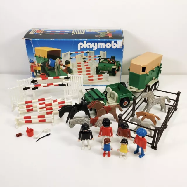 Playmobil -Voiture avec remorque et cheval (5223) Toys