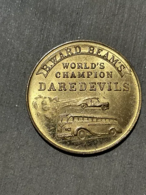 1940's Vintage B. Ward Beam's Medal, Daredevils, Lord's Prayer Good Luck Token