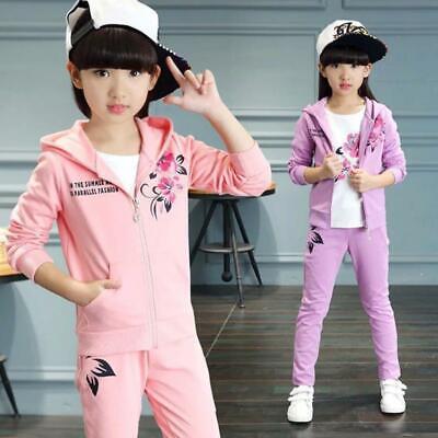 Fall Girls Clothes Jacket Kids Clothing Hoodies+Pants Girl Tracksuit Sport Suit