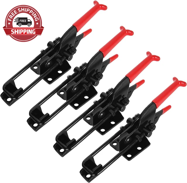 4 Pack Black Toggle Latch Clamp Self-Lock Adjustable Toggle Clamp 700LBS Holding