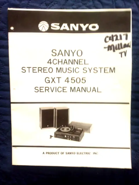 Sanyo- Gxt 4505/ Stereo Music System Service Repair Manual