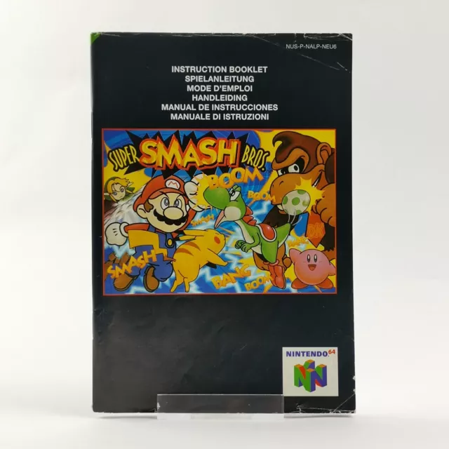 Nintendo 64 Anleitung : Super Smash Bros. - N64 Instruction Booklet Manual PAL