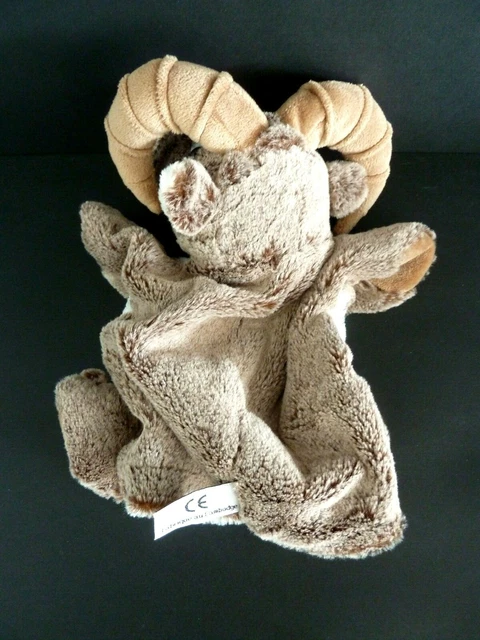 13 - Doudou Peluche Marionnette Creations Dani Corsica Bouc Bouquetin Blanc Ttbe 3