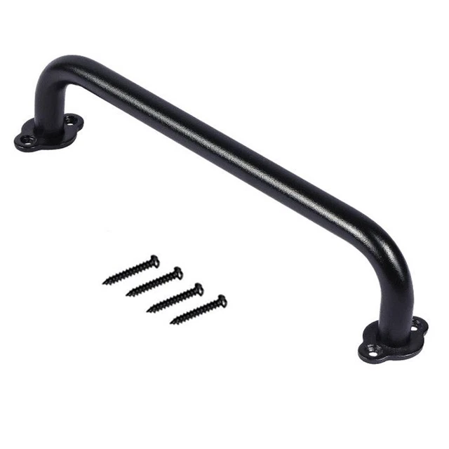 Sliding Barn Door Pull Flush Handle Gate Hardware Set-Matte Black Carbon Steel
