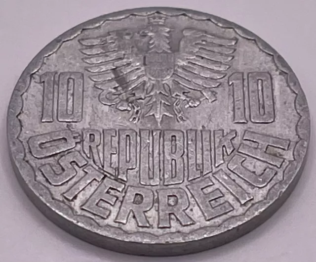 World Coin: 1957 Austria - 10 Groschen - Circulated (SKU 25)