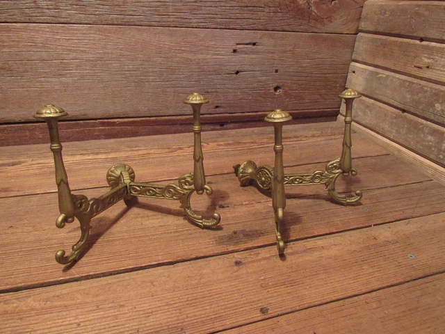Antique Victorian 1900's Cast Iron Double Coat Hat Wall Hooks