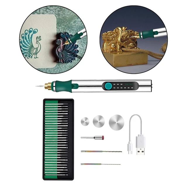 Mini Stylo MINI STYLO MICRO-GRAVEUR sans fil Rechargeable avec kit d'outils de ...