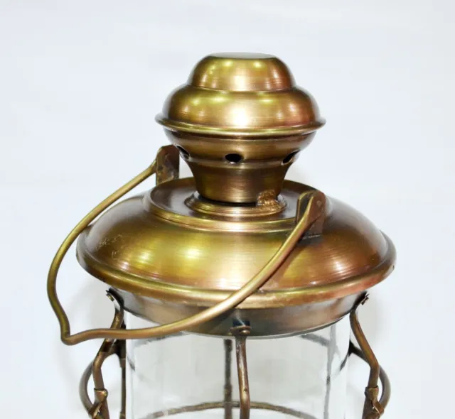 Neue 10 "Antique Brass Vintage Style nautische Bergmann Schiff Laterne Öllampe 4