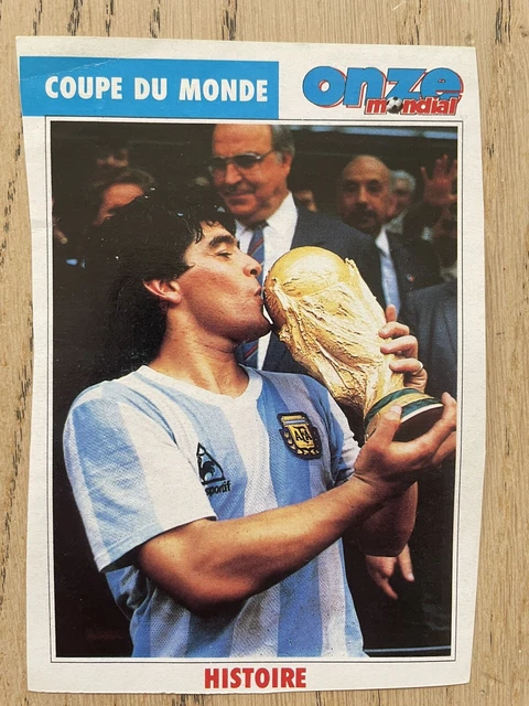 KOP FOOTBALL CARD FICHE MARADONA ARGENTINE COUPE DU MONDE