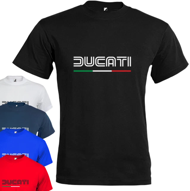 T shirt Uomo in cotone Maglietta Ducati Maglia estiva a manica corta con stampa