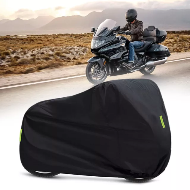 4XL Black Motorcycle Cover Waterproof Outdoor Rain Dust Motorbike UV Protector