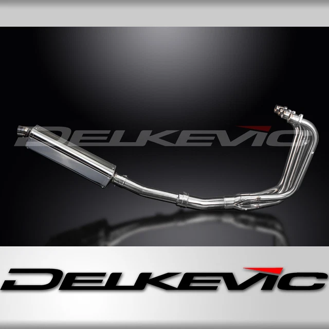 Kawasaki ZR7S ZR7 1994-04 Silenziatore inox triovale scarico completo 4-1 420 mm