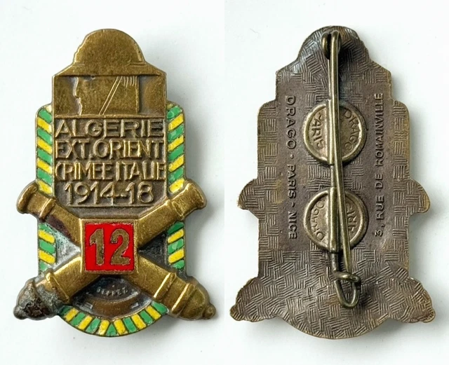 Insigne Miniature 24e Régiment D'Artillerie - Aigle Impérial - Époque Napoléon - Original