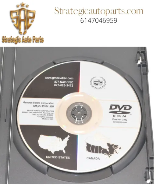 2005-2009 Chevrolet Corvette - Navigation DVD Disc USA 15924195U
