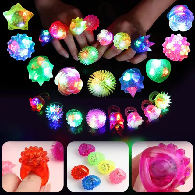 LED Light Up Luminous Rings Party Favors Glow in the Dark Show Supplies Kid Gift