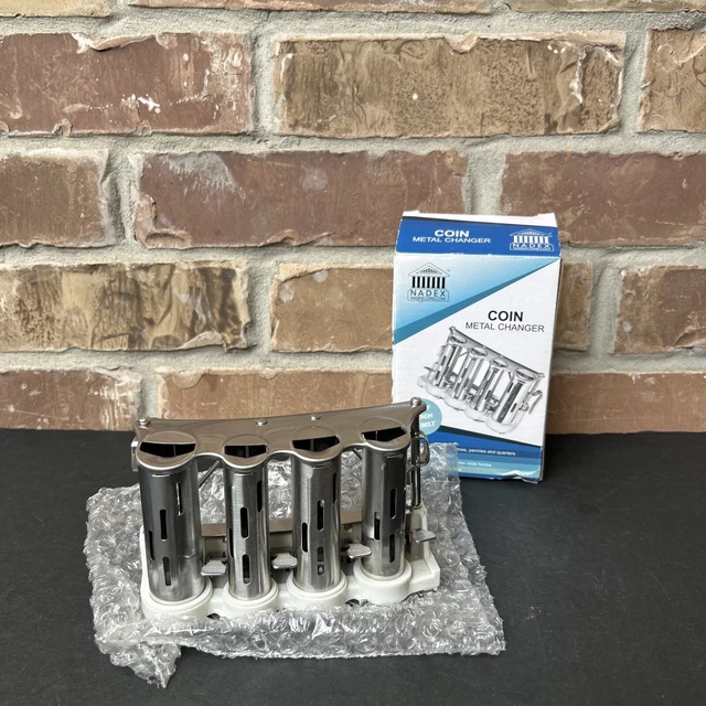 NADEX Metal CoinChanger four barrel nickel plated New