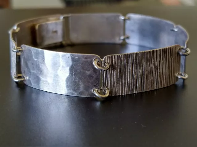 Silber 800 Glieder-Armband Bauhaus- Design, Einzelanfertigung, Handarbeit