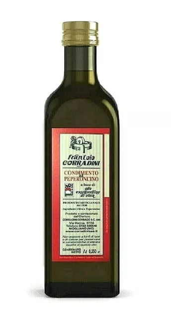 Huile d'Olive Extra Vierge Pressée à Froid Aromatisée Al Peperoncino 250 ML...