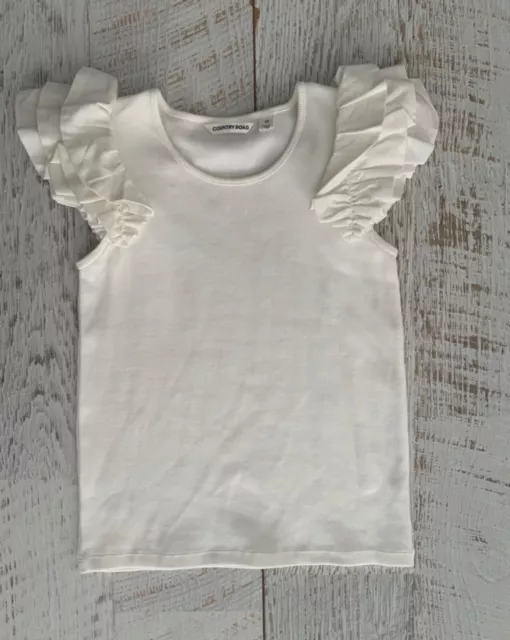 Country road road girls  sz 10 top ribbed cotton  white - new without tags