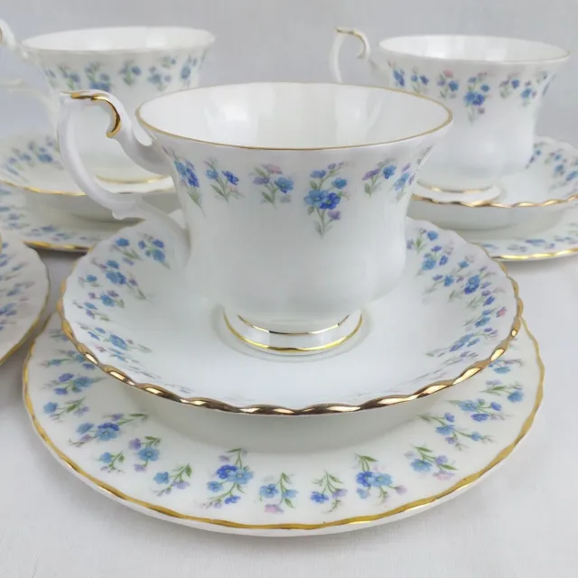 5 x Royal Albert Memory Lane Tea Trios Cups Sauces and Side Plates Set