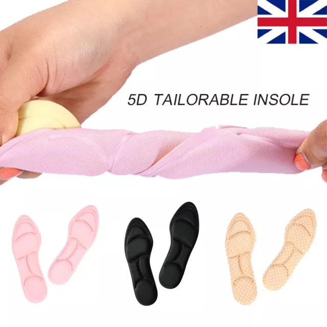 Unisex 5D Memory Foam Orthopaedic Shoe Insoles Pads Comfort Foot Feet Heel