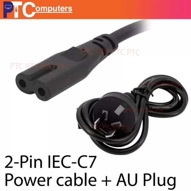 150cm 1.5m 2 Pin Core Figure 8 IEC-C7 AC Power Cord Cable Lead Plug AU
