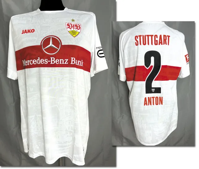 match worn shirt Spielertrikot VfB Stuttgart 2022/2023 Waldemar Anton Fussball