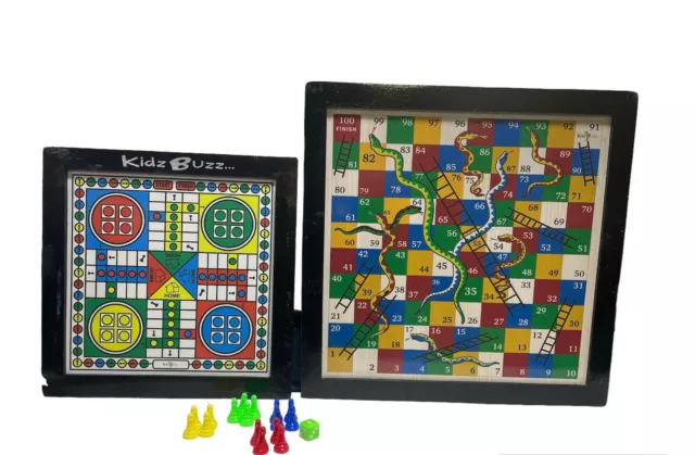 Ludo Snake & ladders Traditional Board Games Wooden Water proof 2 Different Size