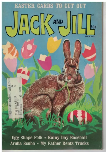 April 1971 issue Jack and Jill Magazine Easter Cards Cut Outs