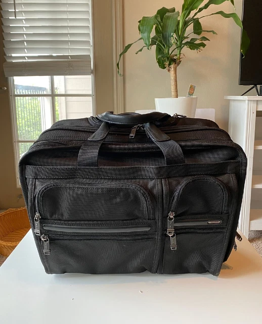 TUMI Alpha 26104D4 Deluxe Expandable Wheeled Rolling Briefcase Bag