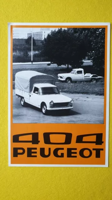 Peugeot 404 light lorry & platform cab van brochure sales catalogue 1976 MINT P