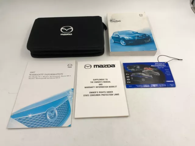 2007 Mazda 3 Owners Manual Handbook Set with Case OEM D03B52026