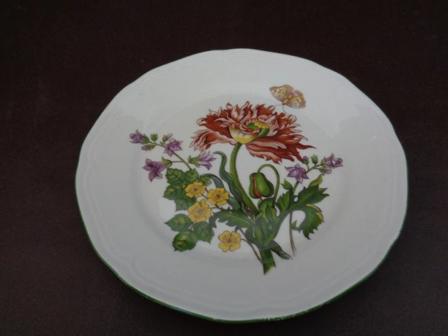 Bareuther Waldsassen 8" Salad Plate Floral Bavaria Germany (Imperfect)