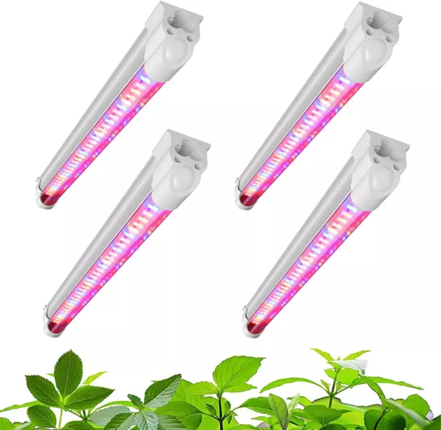 4-Pack Full Spectrum 96W Led Grow Lights for Indoor Plants T8 LED Grow Light