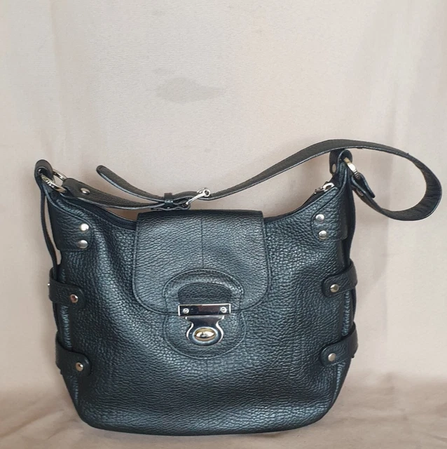 Sac à Main Kesslord Paris En Cuir Grainé Noir - Anses Doubles, Porté Mains, Parfait état