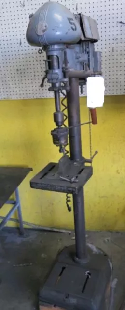 Vintage Delta 5-Speed Pedestal Drill Press W/Procunier Tap