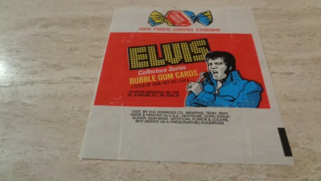 1978 Donruss Elvis Presley Cards WRAPPER - EX-MT - USUAL PACKAGING FOLDS